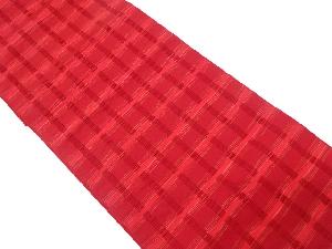 格子模様織り出し名古屋帯